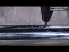 32 मिमी स्टेनलेस स्टील ट्यूब पर लोगो चिह्नित करने के लिए परफेक्ट लेजर डॉट पेन मार्किंग मशीन PEQD-030E