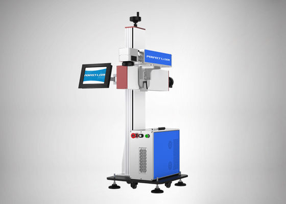 उत्पादन लाइन के लिए 1064nm 20W लिफ्टेबल फ्लाइंग लेजर मार्किंग मशीन